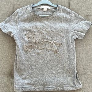 Burberry Gray Short Sleeve Shirt Size 4T